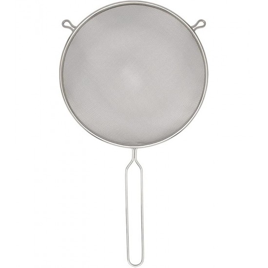 Peneira 24cm Diâmetro Por 44cm Comprimento Coar Polvilhar em Aço Inox